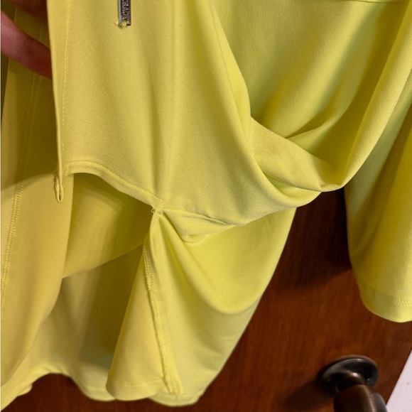 EUC women’s size XL fluorescent yellow 3/4 sleeve tunic by Ellen Tracy - Picture 9 of 13